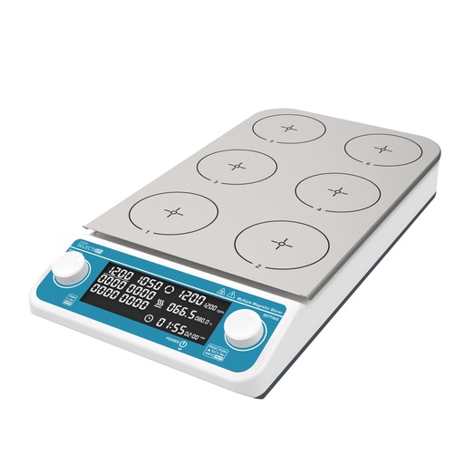 [20128] Agitador magnetico 6 posiciones con calentamiento (6 x 500ml) MHS6Pro