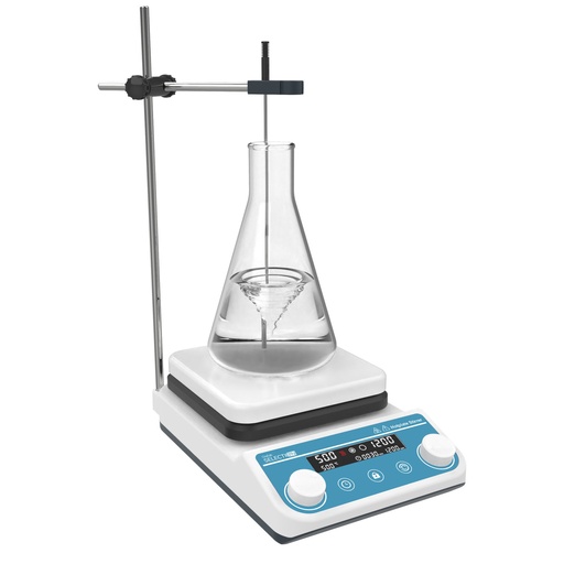 [20175] Agitador magnetico con calefaccion 5 lts. Modelo HS8Pro. Incluye sonda PT1000, varilla agitadora magnetica y soporte.